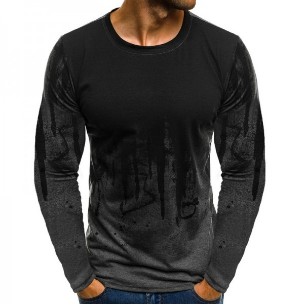 Tee Top Male Long Sleeve Fitness T shirt...