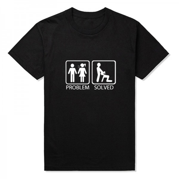 New T Shirts Men Cotton Short Sleeve Fun...