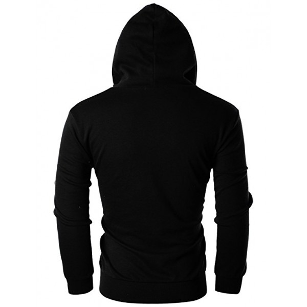 Mens Slim Fit Long Sleeve Lightweight Zip-up Hoodie