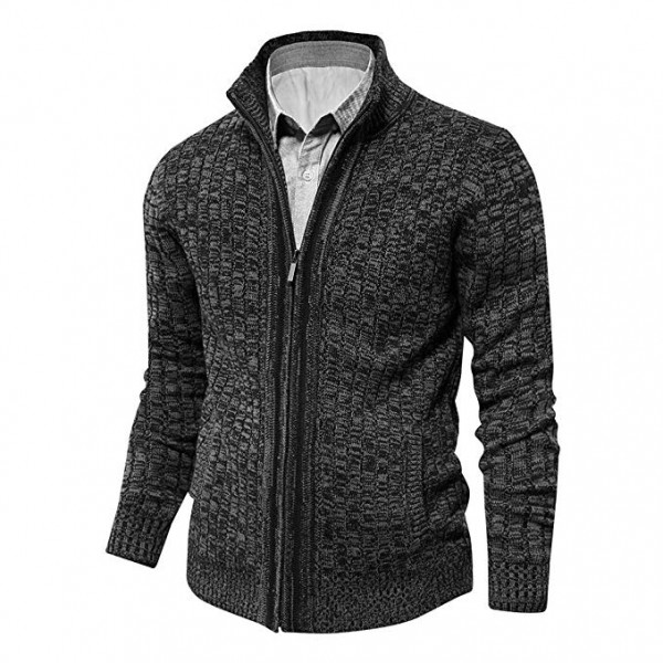 Men's Knit Cardigan Sweaters Slim Fit St...