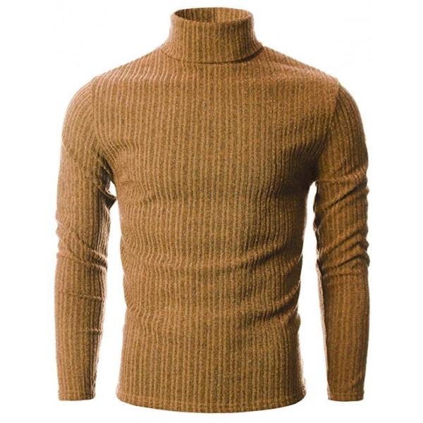 Mens Slim Fit Wide Ribbed Cotton Blend T...