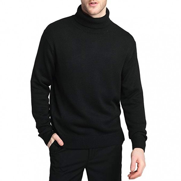 Men’s Merino Wool Blend Relax Fit Turt...