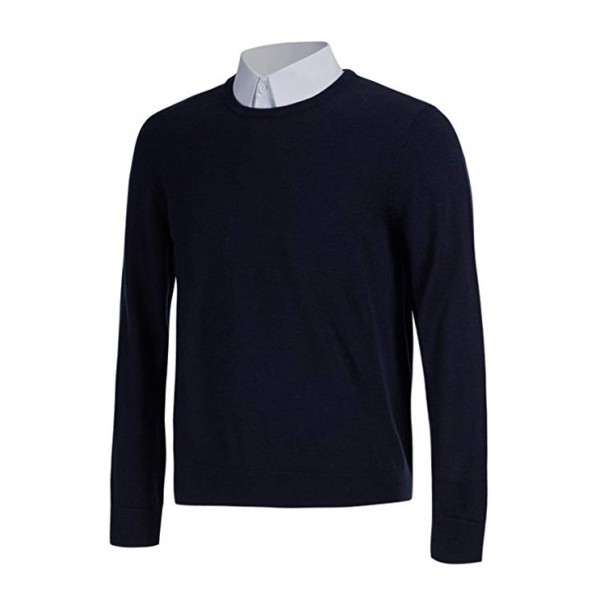 Men's 100% Wool Autumn Winter V-Neck Knitted Jumper Pullover