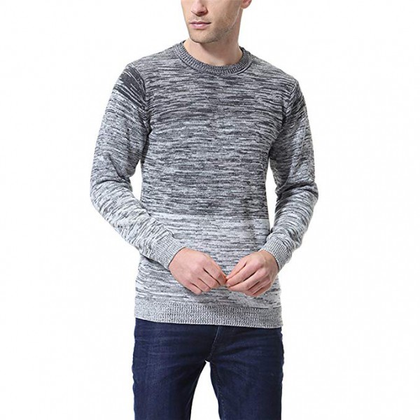 Men's Pullover Knitted Sweater Crewneck ...