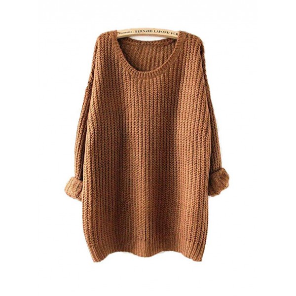 Women's Fashion Oversized Knitted Crewne...