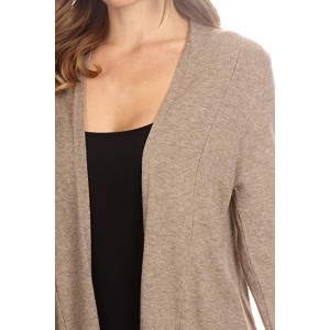 Womens Basic Open Front Knit Cardigan Sw...