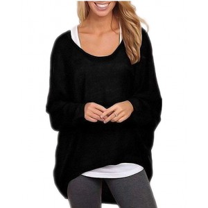 Women's Sexy Long Batwing Sleeve Loose P...