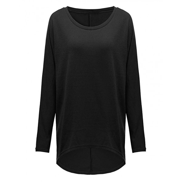Women's Sexy Long Batwing Sleeve Loose Pullover Casual Top Blouse T-Shirt
