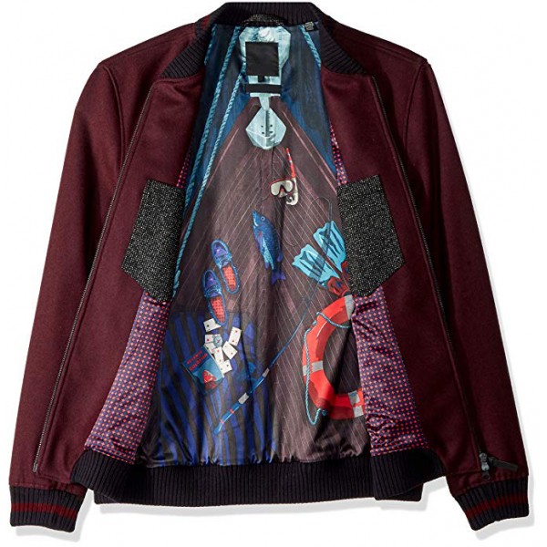 Men's Modern Slim Fit Wool Bomber Jacket Men's Modern Slim Fit Wool Bomber Jacket