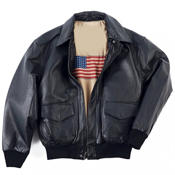 Men's Air Force A-2 Leather Flight Bomber Jacket