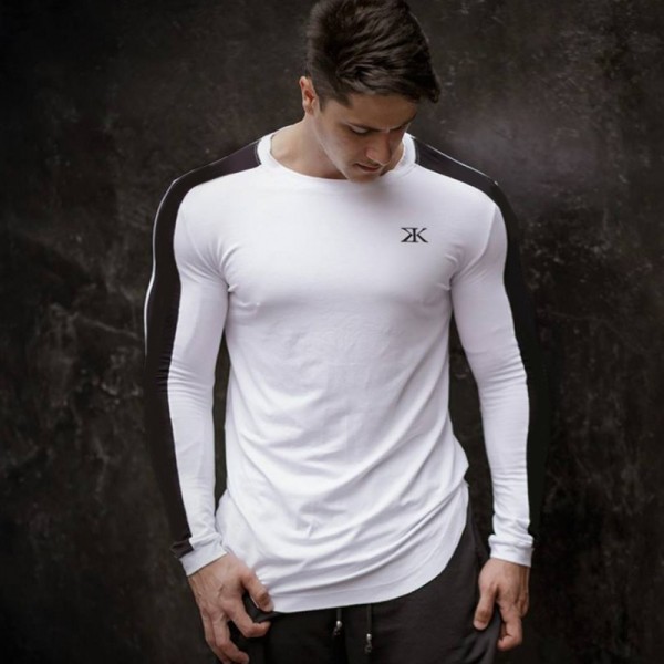 New Fashion High-elasticity Sporting T-shirt Men long Sleeve Fitness T shirt Men's solid gyms Bodybuilding T-shirt Tee New Fashion High-elasticity Sporting T-shirt Men long Sleeve Fitness T shirt Men's solid gyms Bodybuilding T-shirt Tee